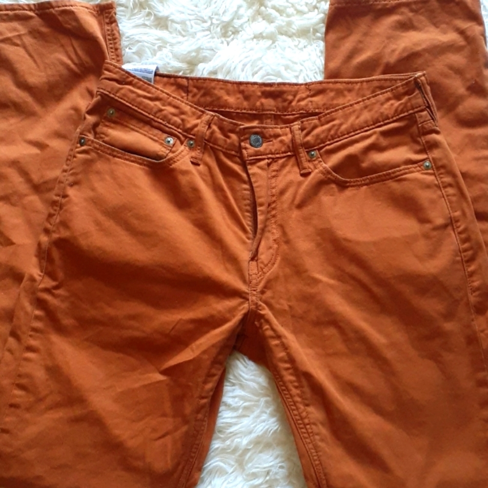 Levi's 511 Burnt Orange Slim Commuter Pants